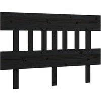 Vidaxl Bed Headboard Black 203.5X3X81 Cm Solid Wood Pine, Black