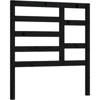 Vidaxl Bed Headboard Black 96X4X104 Cm Solid Wood Pine, Black