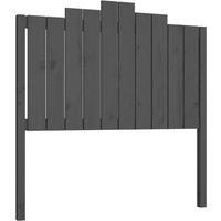 Vidaxl Bed Headboard Grey 106X4X110 Cm Solid Wood Pine, Grey