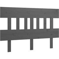 Vidaxl Bed Headboard Grey 123.5X3X81 Cm Solid Wood Pine, Grey