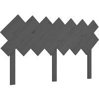Vidaxl Bed Headboard Grey 141X3X80.5 Cm Solid Wood Pine, Grey