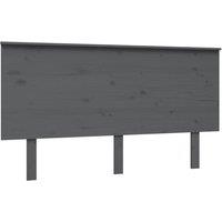 Vidaxl Bed Headboard Grey 144X6X82.5 Cm Solid Wood Pine, Grey