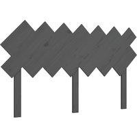 Vidaxl Bed Headboard Grey 151.5X3X81 Cm Solid Wood Pine, Grey