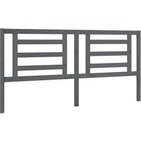 Vidaxl Bed Headboard Grey 186X4X100 Cm Solid Pine Wood, Grey