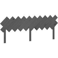 Vidaxl Bed Headboard Grey 196X3X80.5 Cm Solid Wood Pine, Grey