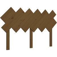 Vidaxl Bed Headboard Honey Brown 132X3X81 Cm Solid Wood Pine, Brown