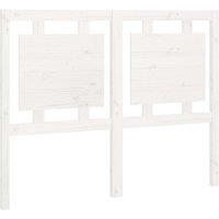 Vidaxl Bed Headboard White 125.5X4X100 Cm Solid Pine Wood, White