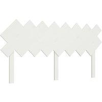 Vidaxl Bed Headboard White 159.5X3X80.5 Cm Solid Wood Pine, White