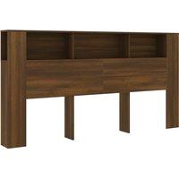 Vidaxl Headboard Cabinet Brown Oak 200X18.5X104.5 Cm, Brown