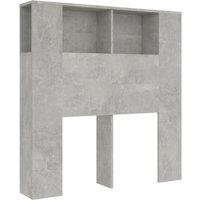 Vidaxl Headboard Cabinet Concrete Grey 100X18.5X104.5 Cm, Grey