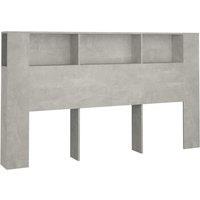 Vidaxl Headboard Cabinet Concrete Grey 180X18.5X104.5 Cm, Grey