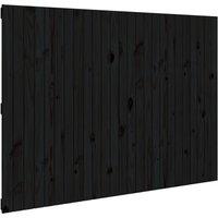 Vidaxl Wall Headboard Black 159.5X3X110 Cm Solid Wood Pine, Black