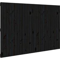 Vidaxl Wall Headboard Black 166X3X110 Cm Solid Wood Pine, Black