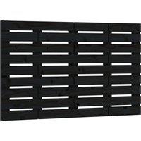 Vidaxl Wall Headboard Black 81X3X63 Cm Solid Wood Pine, Black