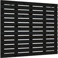 Vidaxl Wall Headboard Black 81X3X91.5 Cm Solid Wood Pine, Black