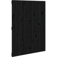 Vidaxl Wall Headboard Black 82.5X3X110 Cm Solid Wood Pine