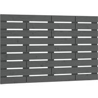 Vidaxl Wall Headboard Grey 106X3X63 Cm Solid Wood Pine, Grey