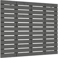 Vidaxl Wall Headboard Grey 106X3X91.5 Cm Solid Wood Pine, Grey