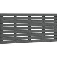 Vidaxl Wall Headboard Grey 146X3X63 Cm Solid Wood Pine, Grey