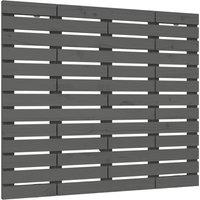 Vidaxl Wall Headboard Grey 96X3X91.5 Cm Solid Wood Pine, Grey