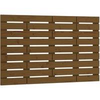 Vidaxl Wall Headboard Honey Brown 106X3X63 Cm Solid Wood Pine, Brown