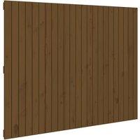 Vidaxl Wall Headboard Honey Brown 146.5X3X110 Cm Solid Wood Pine, Brown