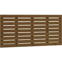 Vidaxl Wall Headboard Honey Brown 146X3X63 Cm Solid Wood Pine, Brown