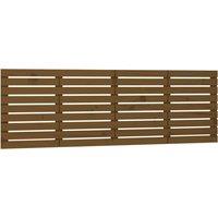 Vidaxl Wall Headboard Honey Brown 206X3X63 Cm Solid Wood Pine, Brown