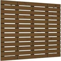 Vidaxl Wall Headboard Honey Brown 81X3X91.5 Cm Solid Wood Pine, Brown