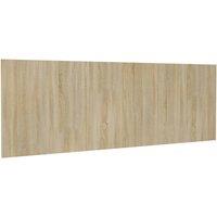 Vidaxl Wall Headboard Sonoma Oak 240X1.5X80 Cm Engineered Wood, Brown