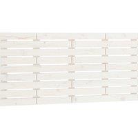 Vidaxl Wall Headboard White 126X3X63 Cm Solid Wood Pine, White