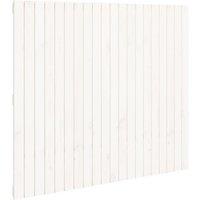 Vidaxl Wall Headboard White 127.5X3X110 Cm Solid Wood Pine, White