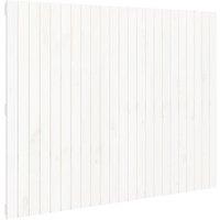 Vidaxl Wall Headboard White 146.5X3X110 Cm Solid Wood Pine, White