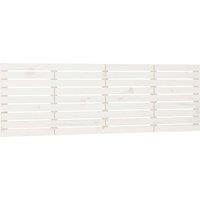 Vidaxl Wall Headboard White 166X3X63 Cm Solid Wood Pine, White