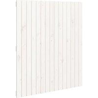 Vidaxl Wall Headboard White 95.5X3X110 Cm Solid Wood Pine, White