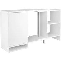 FMD Modular Corner Storage Unit with Open Shelf White, White