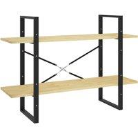 Vidaxl 2-tier Book Cabinet 100X30X70 Cm Solid Pine Wood, Brown