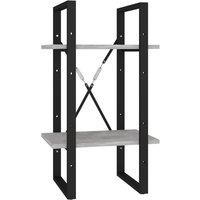 Vidaxl 2-tier Book Cabinet Concrete Grey 40X30X70 Cm Engineered Wood, Grey