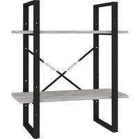 Vidaxl 2-tier Book Cabinet Concrete Grey 60X30X70 Cm Engineered Wood, Grey