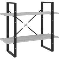 Vidaxl 2-tier Book Cabinet Concrete Grey 80X30X70 Cm Engineered Wood, Grey