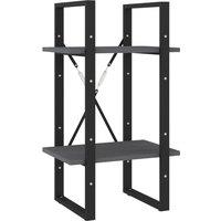 Vidaxl 2-tier Book Cabinet Grey 40X30X70 Cm Solid Pine Wood, Grey