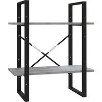 Vidaxl 2-tier Book Cabinet Grey Sonoma 60X30X70 Cm Engineered Wood, Grey