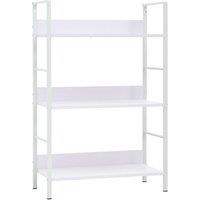 Vidaxl 3-layer Book Shelf White 60X27.6X90.5 Cm Engineered Wood, White