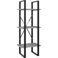 Vidaxl 3-tier Book Cabinet Concrete Grey 40X30X105 Cm Engineered Wood, Grey