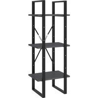 Vidaxl 3-tier Book Cabinet Grey 40X30X105 Cm Solid Pinewood, Grey