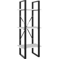 Vidaxl 3-tier Book Cabinet White 40X30X105 Cm Engineered Wood, White