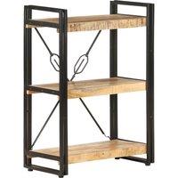 Vidaxl 3-tier Bookcase 60X30X80 Cm Solid Mango Wood, Brown