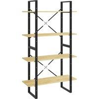 Vidaxl 4-tier Book Cabinet 80X30X140 Cm Solid Pine Wood, Brown