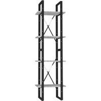 Vidaxl 4-tier Book Cabinet Grey Sonoma 40X30X140 Cm Engineered Wood, Grey