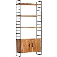 Vidaxl 4-tier Bookcase 80X30X180 Cm Solid Acacia Wood, Brown